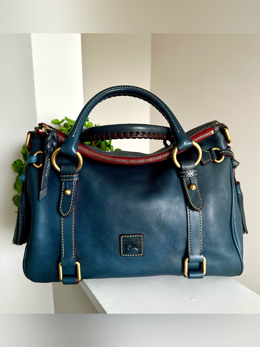 Dooney & Bourke Florentine Satchel in Color Denim - Picture 8 of 16